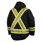 Tough Duck Safety Insulated 5-In-1 Parka,M,Black S42611
