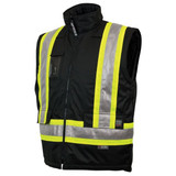 Tough Duck Safety Insulated 5-In-1 Parka,M,Black S42611