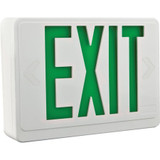 Lithonia Lighting Combo Exit Fixture,Black/Green LHQM LED B G M6