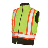 Tough Duck Hi-Vis Parka,5-in-1,Fluorescent Grn,M S42611