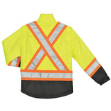 Tough Duck Hi-Vis Parka,5-in-1,Fluorescent Grn,M S42611