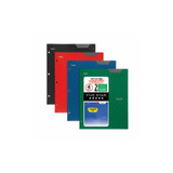 Five Star® Two-Pocket Stay-Put Plastic Folder, 11 x 8.5, Assorted, 4/Pack 38049