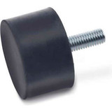 Vibration/Shock Absorption Mount, Threaded Stud, 2.00" Dia, .75"H, 3/8-16 Thread