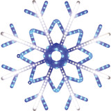 Alpine 39 In. Cool White & Blue Motion LED Snowflake Lighted Decoration CEY206