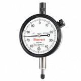 Starrett Dial Indicator,0 to 0.250 In,0-100 25-241J