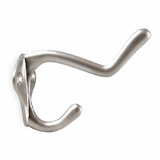Sim Supply Double Point Hook,Nickel,Screws Included  1XNE9