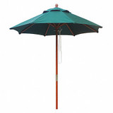 Sim Supply Market Umbrella,7 ft.,Forest Green  45MV57