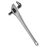 Offset Pipe Wrench, 24 in, Alloy Steel Jaw