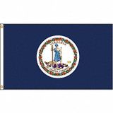 Nylglo Virginia Flag,4x6 Ft,Nylon 145670