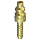 Hansen Coupler Plug,Hose Barb,1/4,Brass  07A