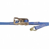 Kinedyne Tie Down Strap,Wire-Hook,Blue 711681/45PKGRA