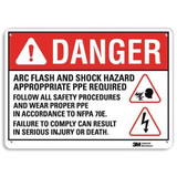 Lyle Danger Sign,7 in x 10 in,Aluminum U1-1082-NA_10x7