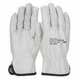 Pip Leather Gloves,L,Gunn Cut,PR,PK12 09-LC418/L