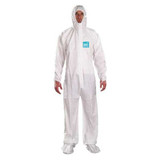 Microchem Coveralls,XL,Wht,Film Lam,PK25 WH20-B-92-107-05