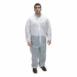 Condor Coveralls,L,Wht,Polypropylene,PK25 2KTL2