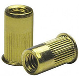 Sim Supply Rivet Nut,Knurled Flanged,Steel,PK50  CAK2-0832-130-50