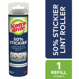 Scotch-Brite 50% Stickier Large Surface Lint Roller Refill, 60 Sheets