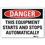 Lyle Danger Sign,5 in x 7 in,Rflct Sheeting U3-2008-RD_7X5