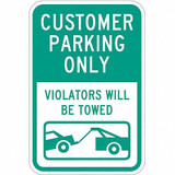 Lyle Customer Parking Sign,18" x 12" T1-1031-HI_12x18