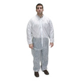 Condor Coveralls,2XL,Wht,Polypropylene,PK25 2KTL4