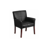 Flash Furniture Side Chair,Black Seat,Leather Back BT-353-BK-LEA-GG