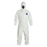 Dupont Hooded Coveralls,XL,Wht,Tyvek(R) 400,PK6 TY127SWHXL0006G1