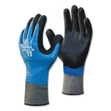 Nitrile, Cut Resistant Gloves, Size 2XL, 4 ANSI/ISEA Cut Level, Black, Blue