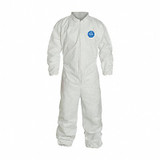 Dupont Coveralls,2XL,Wht,Tyvek 400,PK25 TY125SWH2X002500
