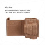 3m InsulDsplConn,Brown,Run Tap,PP,PK100 567 BOX