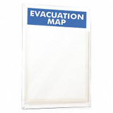 Brady Evacuation Map Holder,15 x 11 In. 45381