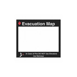 Brady Evacuation Map Holder,Glow,11 x 11-1/2" 102851