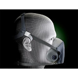 3m Half Mask Respirator,Silicone,Blue, Gray 7501