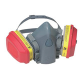 3m Half Mask Respirator,Silicone,Blue, Gray 7501