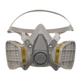 3m Half Mask Respirator,Elastomer,Gray 6100