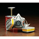 3m Half Mask Respirator,Elastomer,Gray 6100