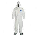 Dupont Hooded Coveralls,M,Wht,Tyvek(R) 400,PK6 TY122SWHMD0006G1