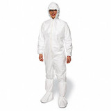 Dupont Coveralls,M,Wht,Tyvek IsoClean,PK25 IC180SWHMD002500