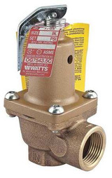 Watts Boiler Pressure Relief Valve,125 psi,SS LF174A-125-1