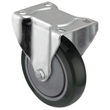 Shepherd Hardware Plate Caster,Rigid,Rubber,4 1/4"H PGR30120ZN-TPR33(GG)