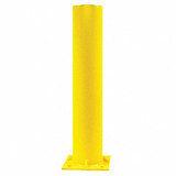 Sim Supply Bollard ,36 in H,Yellow ,Carbon Steel  IBB04040-Y-F