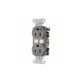 Sim Supply Receptacle,Gry,15A,125VAC,Duplex Outlet  8200HBGRY