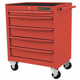 Westward Rolling Tool Cabinet, Red,Light Duty  48RJ74