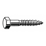 Sim Supply Hex Lag Screw,5/16",18-8SS,2.5"L,PK25  U51900.031.0250