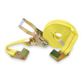 Sim Supply Tie Down Strap,Flat-Hook,Yellow  2VKP9