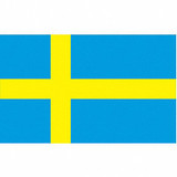 Nylglo Sweden Flag,4x6 Ft,Nylon 197988