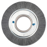 Nylox Crimped-Filament Wheel Brush, 6in Dia. x 1in W, 0.040 Bristle, 3,600 rpm