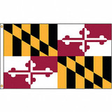 Nylglo Maryland Flag,5x8 Ft,Nylon  142380