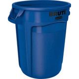Rubbermaid Brute 2632 Trash Container w/Venting Channels 32 Gallon - Blue