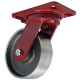 Hamilton Standard Plate Caster,Swivel,2000 lb. S-HS-6FSB-4SL-FB