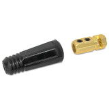 Dinse Style Cable Plug and Socket, Female, Ball Point Connection, 3/0-4/0 Cap, 2 EA/PK